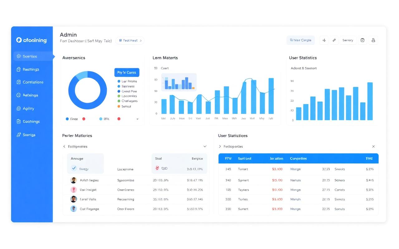 Dashboard administrativo